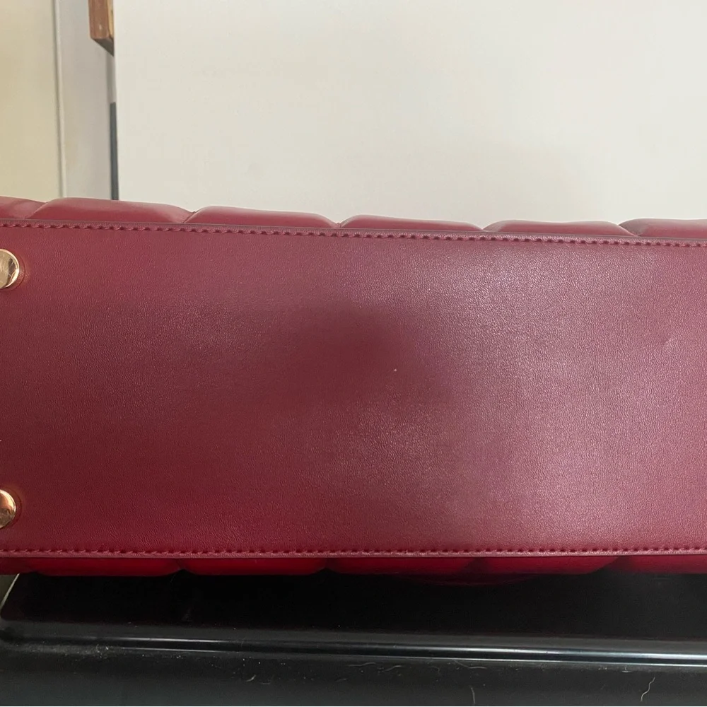 Michael Kors Burgundy Quilted Shoulder Bag - Picture 5 of 12
